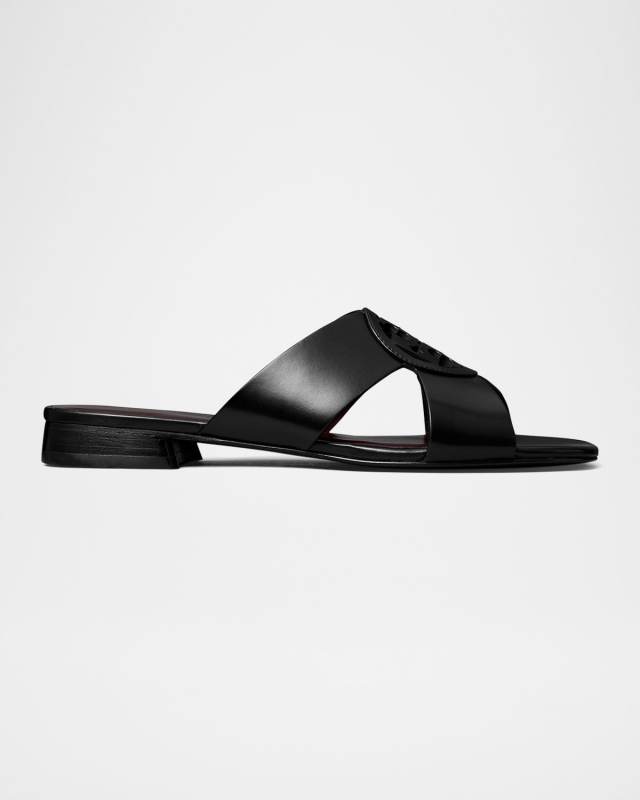 Miller Leather Crisscross Flat Sandals